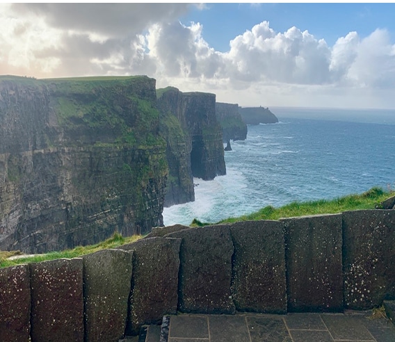 view from walkway cliffs of moher